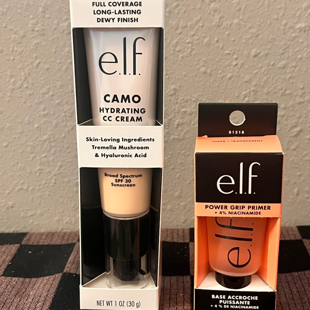 Elf CAMO hydrating CC cream and power grip primer
